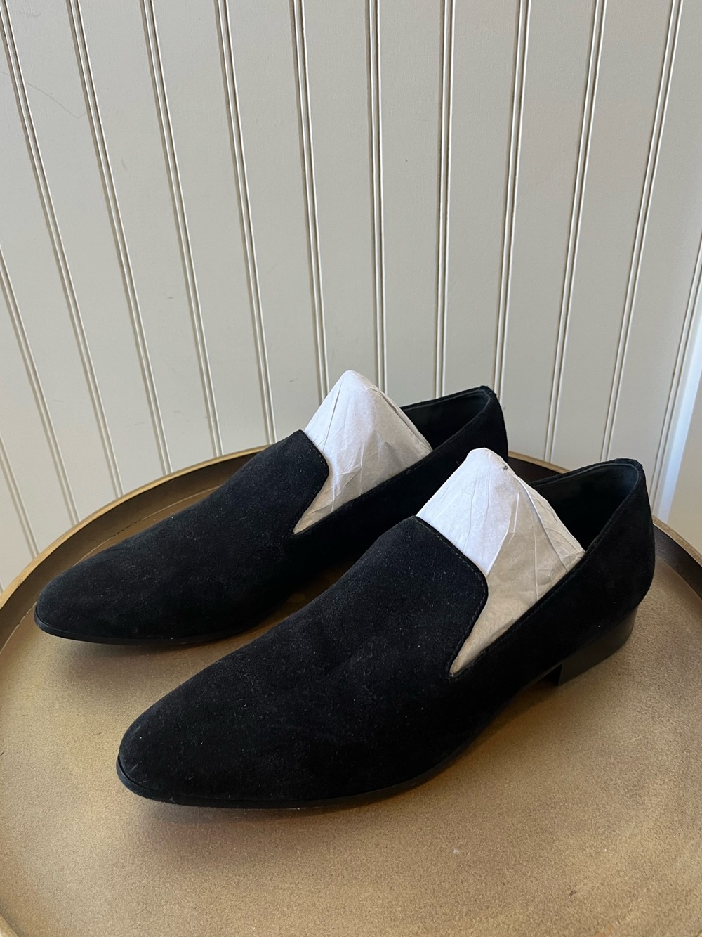 VINCE WOMEN’S LELA SLIPPER STACKED HEEL SLIP ON SUEDE LOAFERS | SIZE 6.5 | EUC